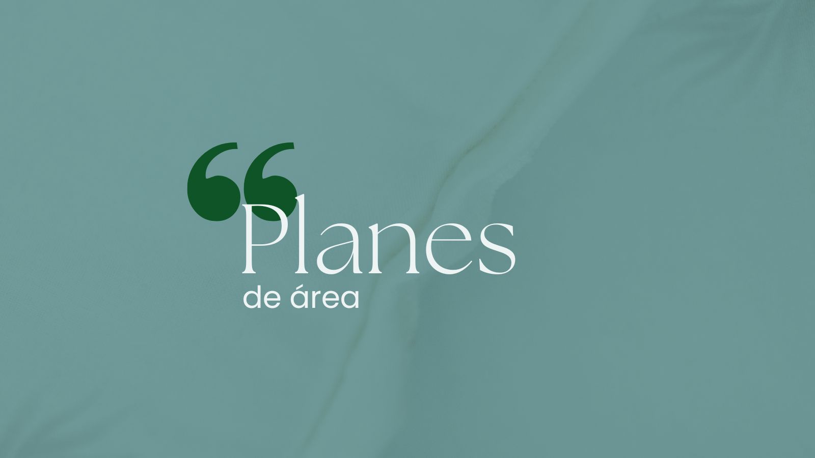 Planes de área